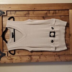 Laura Tan Knit Sweater Vest Size S